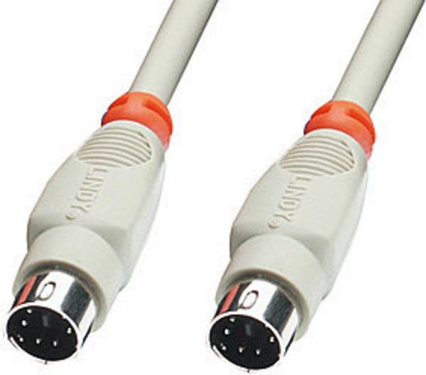 LINDY PS/2 Tastatur/Maus Anschlusskabel [1x PS/2-Stecker - 1x PS/2-Stecker] 1.00 m Grau