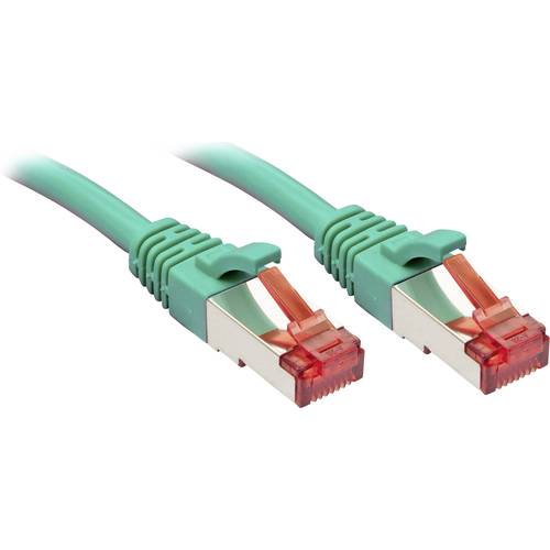 LINDY 47745 RJ45 Netzwerkkabel, Patchkabel CAT 6 S/FTP 0.30 m Grün mit Rastnasenschutz 1 St.