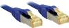 LINDY 47281 RJ45 Patchkabel CAT 6a (Rohkabel CAT 7) S/FTP 5.00 m Blau mit Rastnasenschutz 1 St.