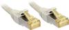 LINDY 47261 RJ45 Patchkabel CAT 6a (Rohkabel CAT 7) S/FTP 0.50 m Grau mit Rastnasenschutz 1 St.