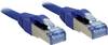 LINDY 47155 RJ45 Patchkabel CAT 6a S/FTP 20.00 m Blau mit Rastnasenschutz 1 St.