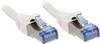 LINDY 47191 RJ45 Patchkabel CAT 6a S/FTP 0.50 m Weiß mit Rastnasenschutz 1 St.