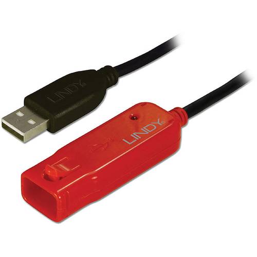 LINDY USB-Kabel USB 2.0 USB-A Stecker, USB-A Buchse 8.00 m Schwarz 42780