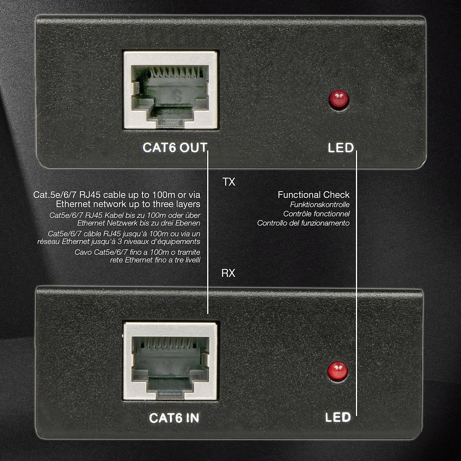 LINDY LINDY HDMI over Ethernet Extender 1080p HDMI Extender über Netzwerkkabel RJ45 100 m-2