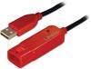 LINDY USB-Kabel USB 2.0 USB-A Stecker, USB-A Buchse 12.00 m Schwarz 42782