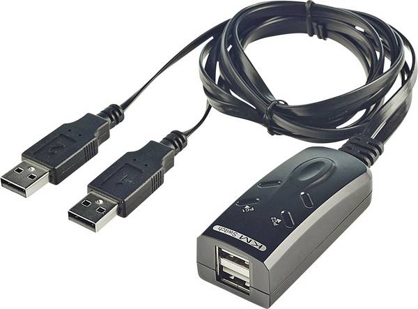 LINDY 2 Port USB KM Switch 2 Port Tastatur-/Maus-Umschalter Tastatur
