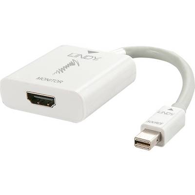 Adapter mit Mini DisplayPort zu HDMI-Anschluss, geeignet für die Verbindung eines Computers mit einem Monitor.