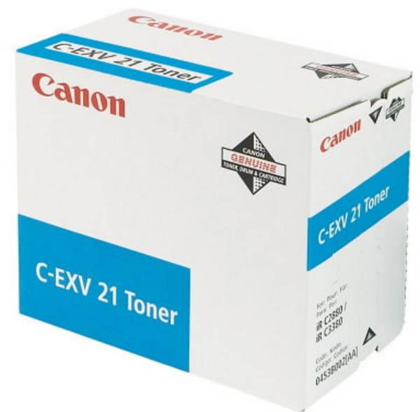 Canon Toner C-EXV 21 Original  Cyan 14000 Seiten 0453 B 002