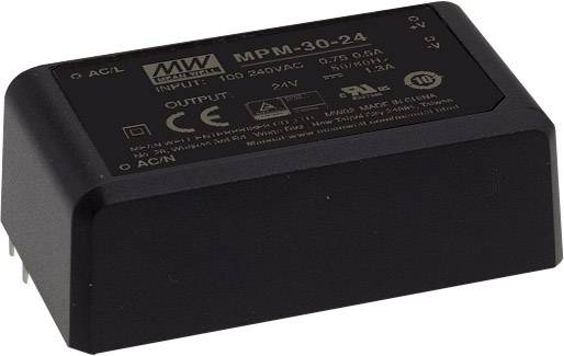 MEAN WELL MPM-30-5ST AC/DC-Printnetzteil 5 V/DC 6 A