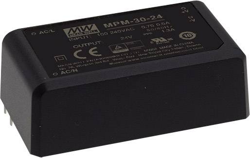 MEAN WELL MPM-30-12ST AC/DC-Printnetzteil 12 V/DC 2.5 A