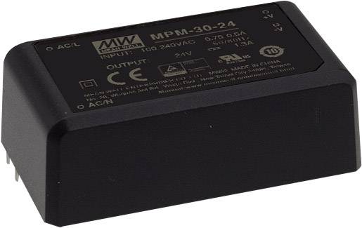 MEAN WELL MPM-30-5 AC/DC-Printnetzteil 5 V/DC 6 A