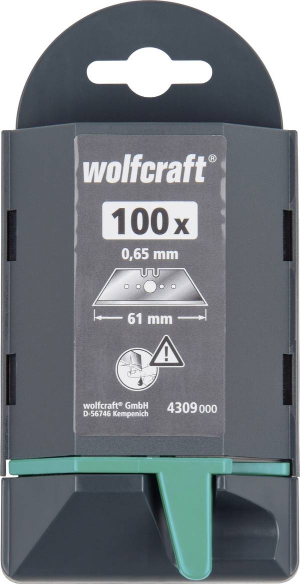 Wolfcraft 4309000 Profi Trapezklingen 0,65x61 mm 100 St.