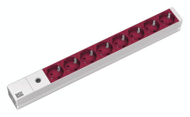 MicroConnect 8-way Outlet strip,19" 1U C14 To 8 x European Schuko 2 meter cable