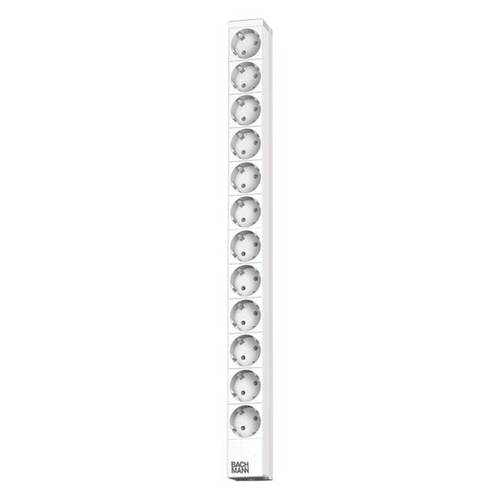 Thumbnail - Bachmann 333.413 19 Zoll Netzwerkschrank-Steckdosenleiste 1 HE Schutzkontaktsteckdose Lichtgrau (RAL 7035)