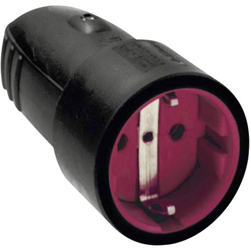 Bachmann 913.174 Schutzkontaktkupplung Gummi, Silikon 250 V Schwarz IP44, IP20