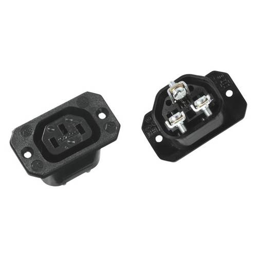 Thumbnail - Bachmann 917.171 Kaltgeräte-Steckverbinder 796 Buchse Gesamtpolzahl: 2 10 A Schwarz 1 St.