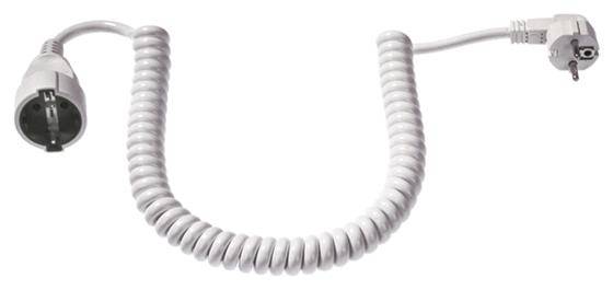 BACHMANN Schutzkontakt-Spiralverlängerung 230V/16A, schwarz, 2 m-1