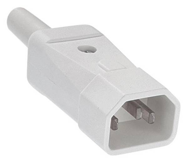 Bachmann 915.271 Kaltgeräte-Steckverbinder Stecker Gesamtpolzahl: 2 10 A Weiß 1 St. Piece