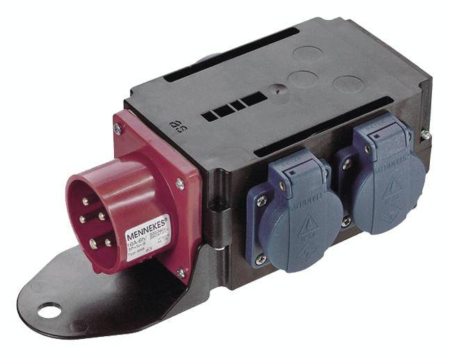 BACHMANN CEE-Adapter 16A 400V, 3xSchutzkontakt IP44-1