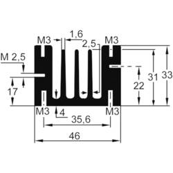 Image of ASSMANN WSW V5583E Strangkühlkörper 4.6 K/W (L x B x H) 50 x 46 x 33 mm TO-220
