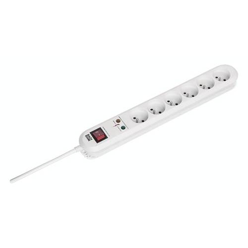 Bachmann 381.2512K Steckdosenleiste mit Schalter Weiß Schutzkontakt 1 St.