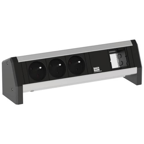 Bachmann 902.004 Steckdosenleiste ohne Schalter Schwarz, Aluminium FR-Stecker