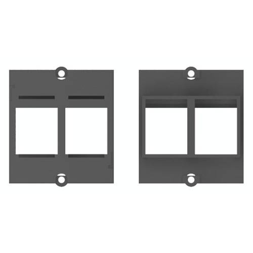 Thumbnail - BACHMANN Custom Modul Rahmen 2x Keystone, schwarz