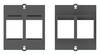 BACHMANN Custom Modul Rahmen 2x Keystone, schwarz