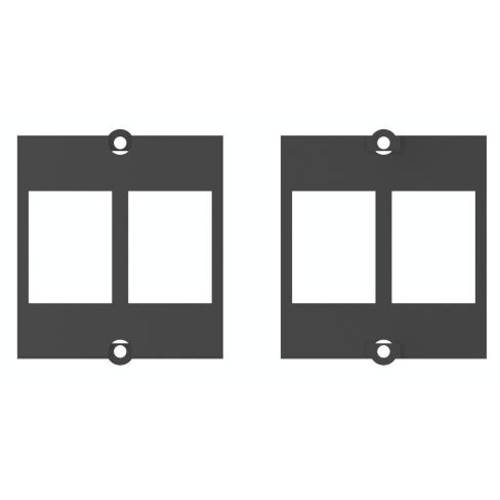 Thumbnail - BACHMANN Custom Modul Rahmen für 2x Keystone, mit Metallhalterung, schwarz