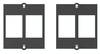 BACHMANN Custom Modul Rahmen für 2x Keystone, mit Metallhalterung, schwarz