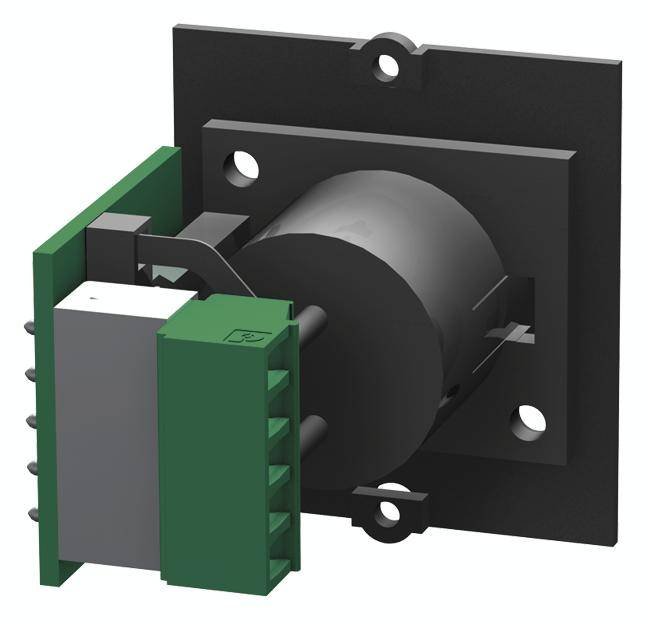 Industrie-Steckverbinder: Metallgehäuse mit grünem Kunststoffanschluss. Hauptsächlich für elektrische Verbindungen verwendet.