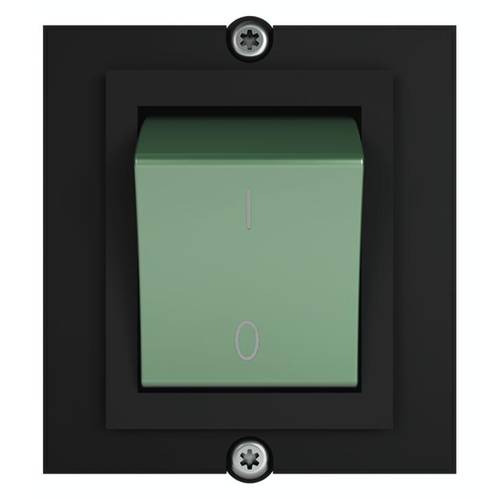 Thumbnail - BACHMANN Rahmen 1x Schalter 2-polig grün, Strom 1,0m AEH