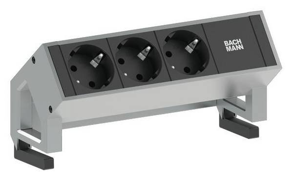 BACHMANN DESK2 3x Schutzkontakt GST18 Inox