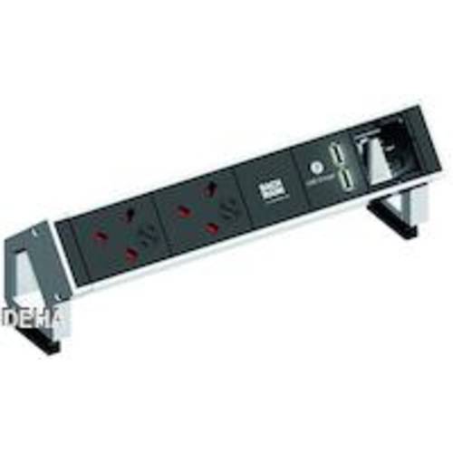 Bachmann 902.431 Steckdosenleiste ohne Schalter Schwarz Schutzkontakt