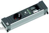 BACHMANN Power Frame 1x UTE (Frankreich) 1x USBCharger 1x ABD Strom 0,1m GST18