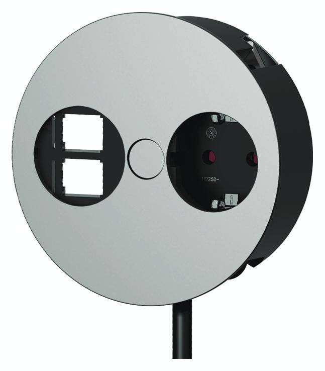 Bachmann 931.001 Aufputz-Steckdose mit USB, erhöhter Berührungsschutz, mit Cat6 Buchse IP20 Chrom