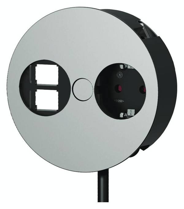 Bachmann 931.001  Aufputz-Steckdose  mit USB, erhöhter Berührungsschutz, mit Cat6 Buchse IP20 Chrom