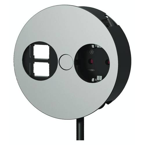 Bachmann 931.001 Aufputz-Steckdose mit USB, erhöhter Berührungsschutz, mit Cat6 Buchse IP20 Chrom