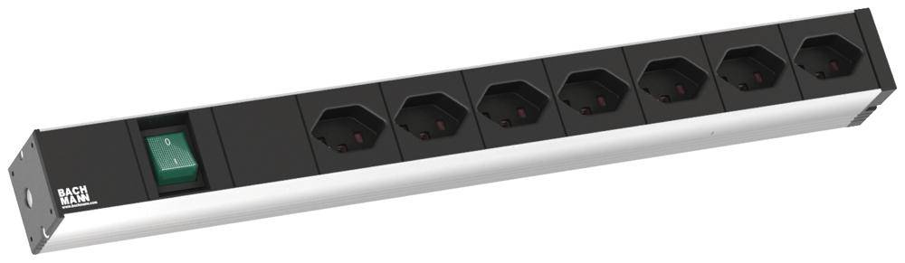 Thumbnail - Bachmann 800.1264 19 Zoll Netzwerkschrank-Steckdosenleiste 1 HE