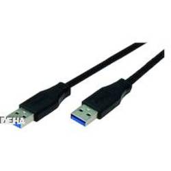 Image of Bachmann USB-Kabel USB 3.2 Gen1 (USB 3.0 / USB 3.1 Gen1) USB-A Stecker, USB-A Stecker 1.00 m Schwarz