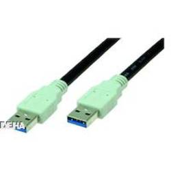 Image of Bachmann USB-Kabel USB 3.2 Gen1 (USB 3.0 / USB 3.1 Gen1) USB-A Stecker, USB-A Stecker 1.00 m Schwarz, Grau