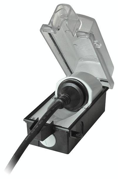 interBär 924.349 Aufputz-Steckdose erhöhter Berührungsschutz, abschließbar IP44 Schwarz, Transparent-2