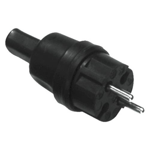 Bachmann 740.002 Konturenstecker Gummi, Silikon 250 V Schwarz IP44
