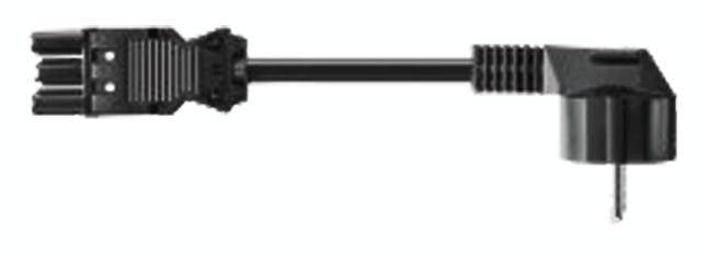 BACHMANN Gerätezuleitung Schutzkontakt/Gerätekupplung GST18-3, schwarz, 10 m