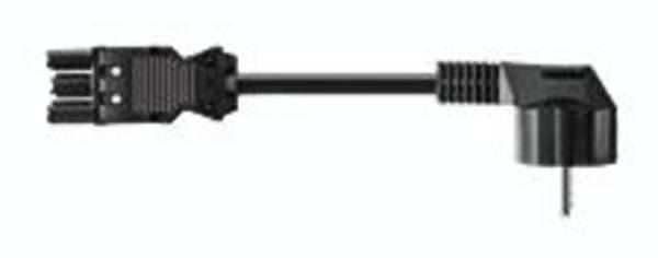 BACHMANN Gerätezuleitung Schutzkontakt/Gerätekupplung GST18-3, schwarz, 2 m