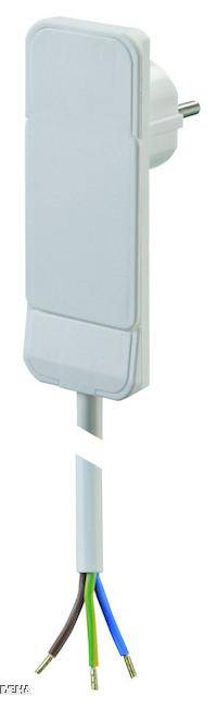 Bachmann 933.004 Strom Anschlusskabel 16 A Weiß 1.50 m H05VV-F 3G 1,5 mm²