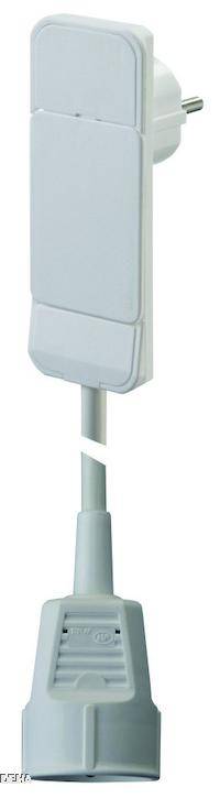 Bachmann 933.013 Strom Verlängerungskabel 16 A Weiß 1.50 m H05VV-F 3G 1,5 mm²