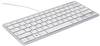 R-GO Tools Compact USB Tastatur Nordisch, QWERTY Weiß Ergonomisch