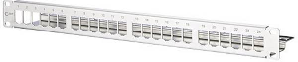 Metz Connect 130921-00-E 24 Port Netzwerk-Patchpanel 483 mm (19") Unbestückt 1 HE Mehrfarbig Unbestückt