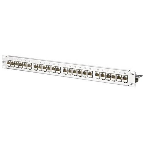 Metz Connect 130921-E 24 Port Netzwerk-Patchpanel 483 mm (19) CAT 6a 1 HE Mehrfarbig Bestückt